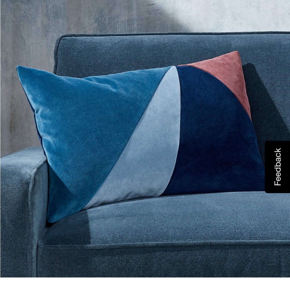 Crate & Barrel Colorblock Pillow Covers Set of 2